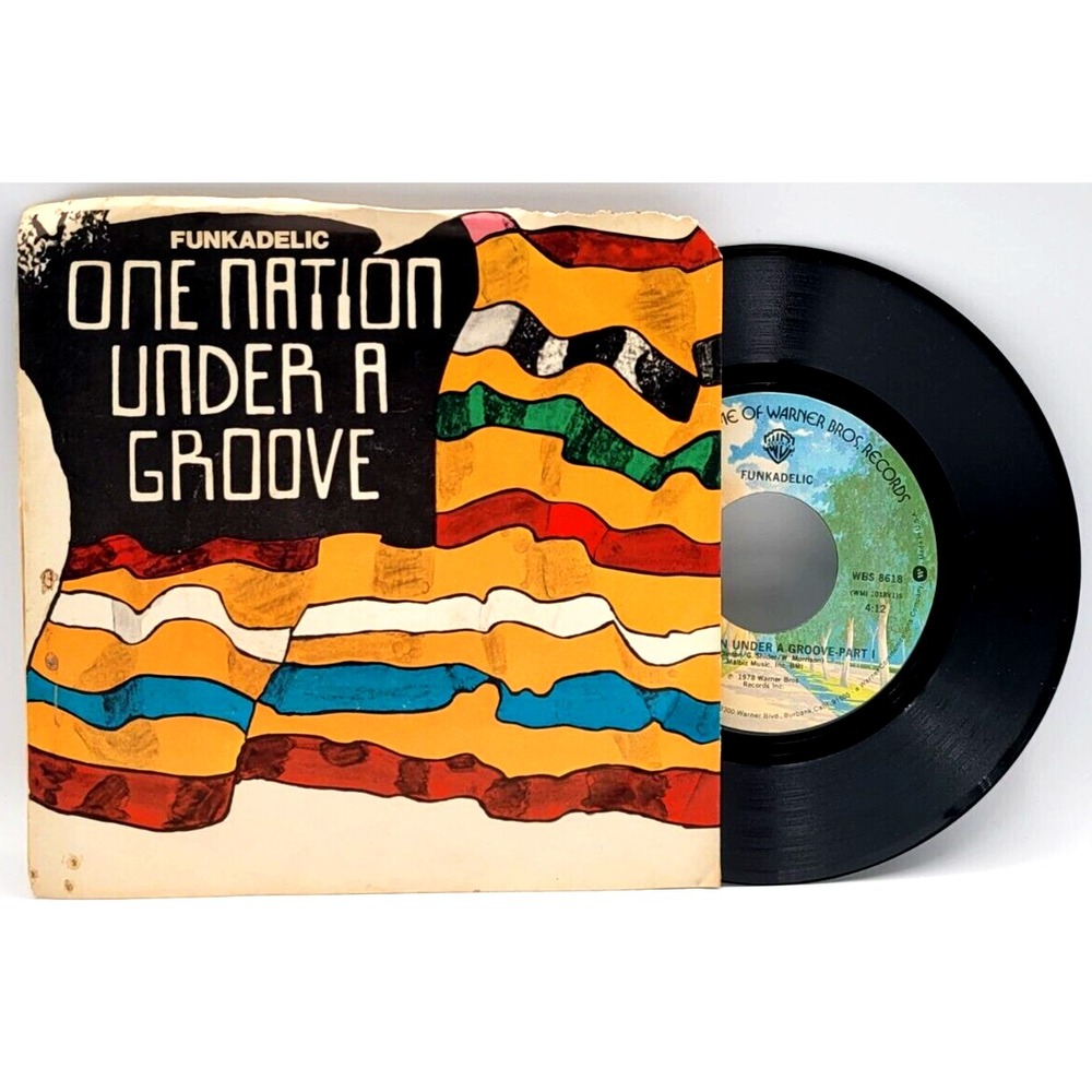FUNKADELIC - ONE NATION UNDER A GROOVE - SOUL 45 & PICTURE SLEEVE